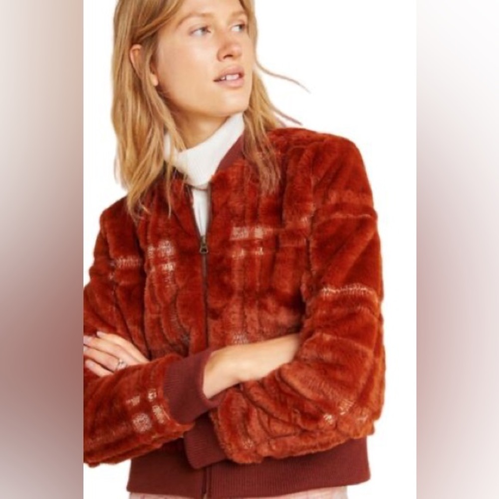 Anthropologie Faux Fur Jacket, M, NWT